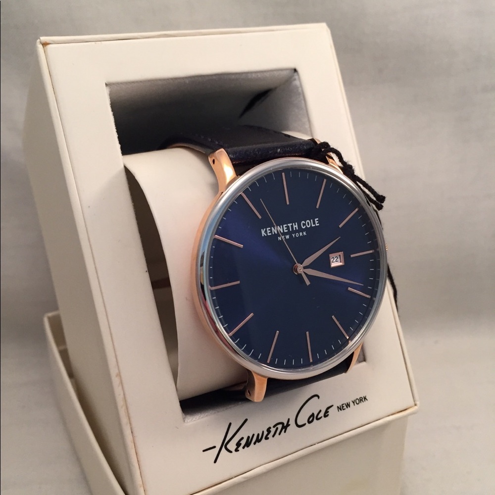 Kenneth Cole New York Men’s Unisex Watch Blue Gold